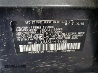 2015 Subaru Impreza z VIN JF1GJAA64FH017288, wystawiony jako Copart lot #52889065 z przebiegiem 52 643 mil mil oraz Szkoda całkowita • Salvage title. Historia ofert i sprzedaży dostępna na DreamBid. Obrazek 13.