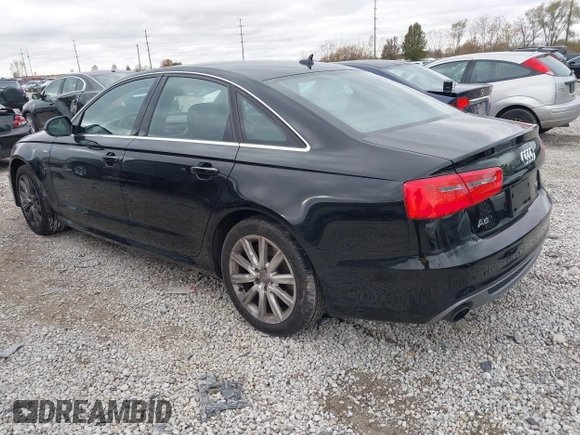 2013 Audi A6 3.0T Prestige with VIN WAUHGAFCXDN053087, listed as a IAAI auction lot 40840631 with 62,567 mi miles. Bid and sale history available at carsss.com. Image 3.