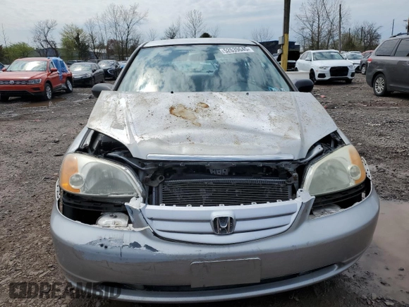 2002 Honda Civic LX with VIN 2HGES16532H577033, listed as a Copart auction lot 52639645 with 105,095 mi miles and Salvage Title. Bid and sale history available at DreamBid. Image 5.