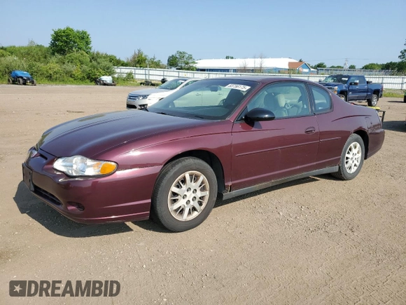 2004 Chevrolet Monte Carlo LS z VIN 2G1WW12E649194223, wystawiony jako Copart lot #60756175 z przebiegiem 53 477 mil mil oraz Czysty tytuł • Clean title. Historia ofert i sprzedaży dostępna na DreamBid. Obrazek 1.