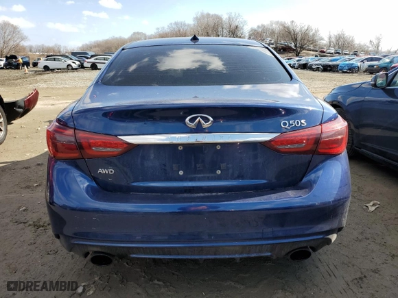 2018 Infiniti Q50 3.0t SPORT with VIN JN1EV7AR7JM434118, listed as a Copart auction lot 43505525 with NaN miles and Salvage Title. Bid and sale history available at carsss.com. Image 6.