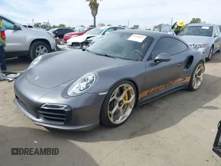 2015 Porsche 911 Turbo S with VIN WP0AD2A92FS166616, listed as a IAAI auction lot 41688055 with 38,345 mi miles. Bid and sale history available at carsss.com. Image 18.