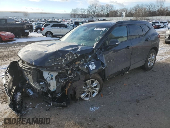 2021 Chevrolet Blazer LT z VIN 3GNKBHRS7MS526461, wystawiony jako Copart lot #83746194 z przebiegiem 62 816 mil mil oraz Szkoda całkowita • Salvage title. Historia ofert i sprzedaży dostępna na DreamBid. Obrazek 1.