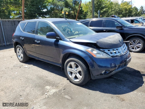 2004 Nissan Murano SL with VIN JN8AZ08W34W320018, listed as a Copart auction lot 67691304 with 162,642 mi miles and Salvage Title. Bid and sale history available at carsss.com. Image 4.