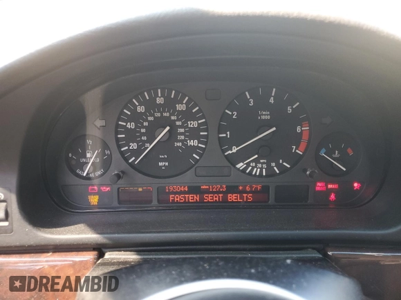 2002 BMW 5 Series 540i with VIN WBADN53412GF70808, listed as a Copart auction lot 69833574 with 193,044 mi miles and Salvage Title. Bid and sale history available at carsss.com. Image 9.