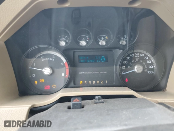 2011 Ford F-250 XL with VIN 1FT7W2BT4BEB22981, listed as a Copart auction lot 64594735 with 381,861 mi miles and Salvage title. Bid and sale history available at DreamBid. Image 9.