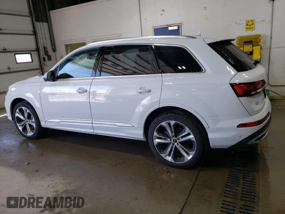 2023 Audi Q7 Premium Plus with VIN WA1LXBF71PD016522, listed as a Copart auction lot 55307155 with 24,025 mi miles and Salvage title. Bid and sale history available at DreamBid. Image 2.