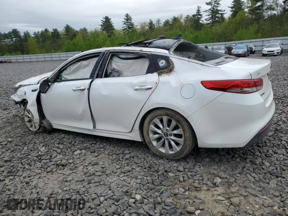 2016 Kia Optima EX with VIN 5XXGU4L39GG091553, listed as a Copart auction lot 56754325 with Not provided miles and Salvage title. Bid and sale history available at DreamBid. Image 2.