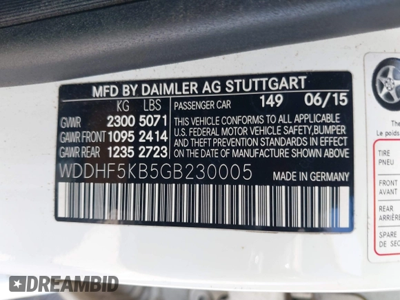 2016 Mercedes-Benz E 350 Sport with VIN WDDHF5KB5GB230005, listed as a IAAI auction lot 39199904 with 88,567 mi miles and . Bid and sale history available at DreamBid. Image 9.