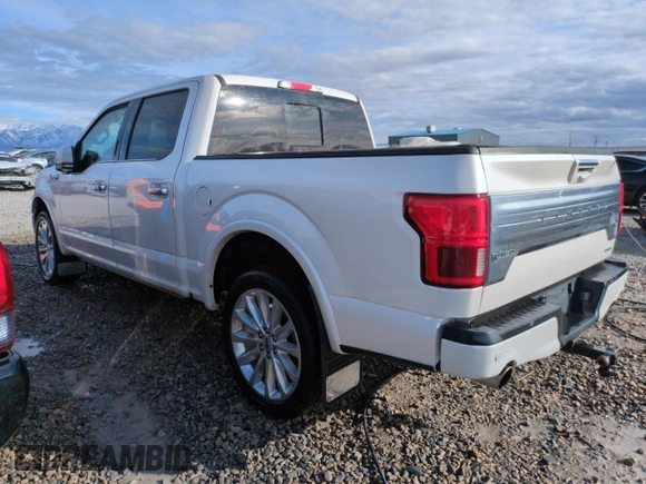 2019 Ford F-150 Limited with VIN 1FTEW1EG9KFB04695, listed as a Copart auction lot 47991505 with 89,588 mi miles and Salvage Title. Bid and sale history available at carsss.com. Image 2.