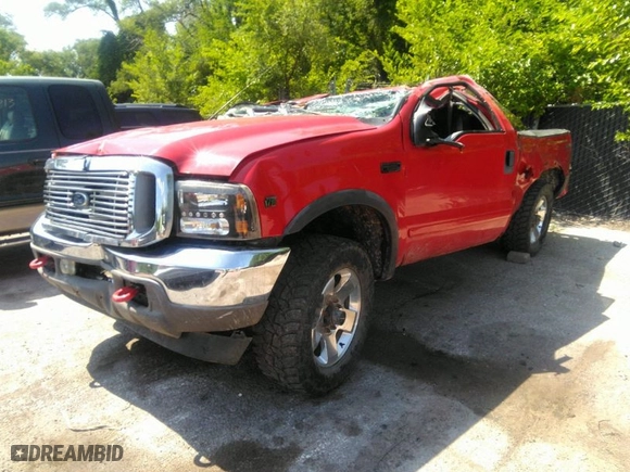 2002 Ford Super Duty F-250 XL with VIN 1FTNX21L02ED61191, listed as a IAAI auction lot 40279752 with 1 mi miles. Bid and sale history available at carsss.com. Image 2.