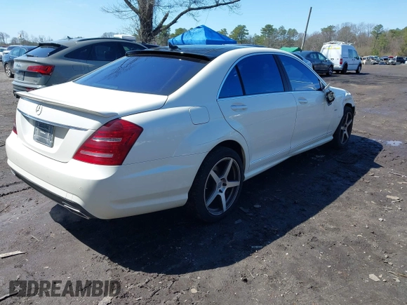 2012 Mercedes-Benz S 550 with VIN WDDNG9EB9CA463453, listed as a IAAI auction lot 41980960 with 84,579 mi miles and . Bid and sale history available at DreamBid. Image 4.