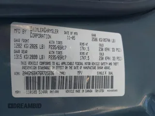 2006 Chrysler Pacifica Touring z VIN 2A4GM68476R725696, wystawiony jako IAAI lot #42003764 z przebiegiem Nie podano mil oraz . Historia ofert i sprzedaży dostępna na DreamBid. Obrazek 9.