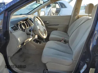 2007 Nissan Versa 1.8 S with VIN 3N1BC13E47L368792, listed as a Copart auction lot 43704395 with 37,572 mi miles and Salvage Title. Bid and sale history available at carsss.com. Image 7.