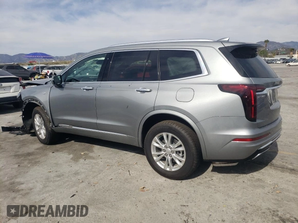 2024 Cadillac XT6 FWD Luxury with VIN 1GYKPAR46RZ748044, listed as a Copart auction lot 47118725 with 3,286 mi miles and Salvage title. Bid and sale history available at DreamBid. Image 2.