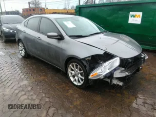 2013 Dodge Dart SXT with VIN 1C3CDFBA7DD117457, listed as a IAAI auction lot 41729302 with 123,422 mi miles. Bid and sale history available at carsss.com. Image 1.