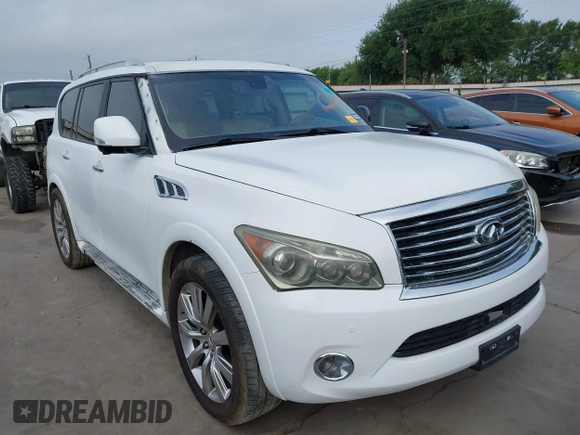 2011 Infiniti QX56 7-passenger with VIN JN8AZ2NF7B9000101, listed as a IAAI auction lot 42004965 with 214,069 mi miles and . Bid and sale history available at DreamBid. Image 1.