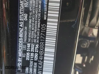 2024 Mercedes-Benz C 300 z VIN W1KAF4HBXRR177105, wystawiony jako Copart lot #45895435 z przebiegiem 10 057 mil mil oraz Szkoda całkowita • Salvage title. Historia ofert i sprzedaży dostępna na DreamBid. Obrazek 12.