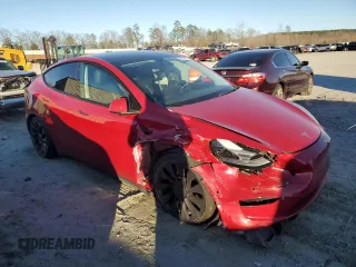 2022 Tesla Model Y Performance with VIN 7SAYGDEF2NF323142, listed as a Copart auction lot 48218235 with 43,524 mi miles and Salvage Title. Bid and sale history available at DreamBid. Image 4.