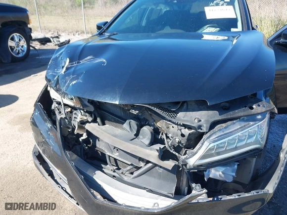 2015 Acura TLX Tech with VIN 19UUB1F5XFA029062, listed as a IAAI auction lot 41834647 with 106,542 mi miles. Bid and sale history available at carsss.com. Image 10.