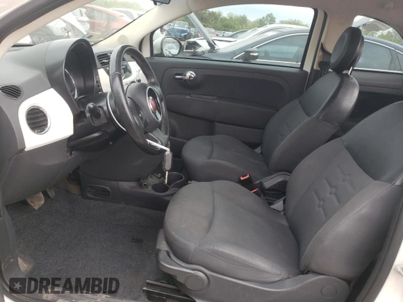 2015 FIAT 500 Pop with VIN 3C3CFFAR7FT569875, listed as a Copart auction lot 58040645 with 94,984 mi miles and Salvage title. Bid and sale history available at DreamBid. Image 7.