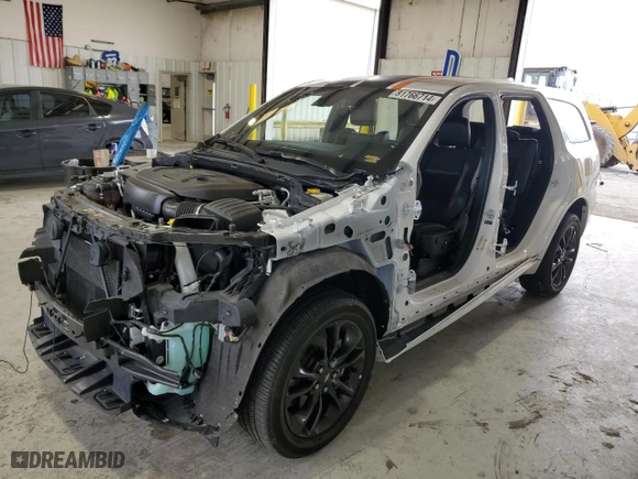2022 Dodge Durango GT with VIN 1C4RDJDG5NC135523, listed as a Copart auction lot 81766714 with 24,503 mi miles and Salvage Title. Bid and sale history available at carsss.com. Image 1.