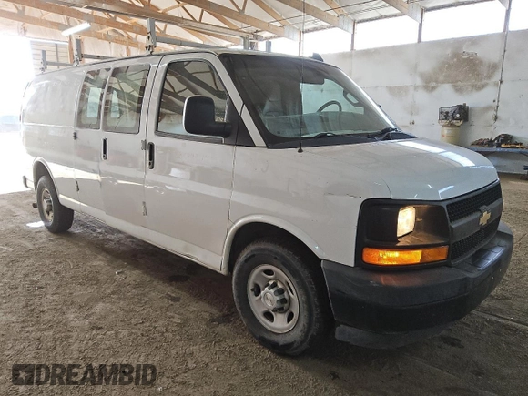 2017 Chevrolet Express Cargo Van with VIN 1GCWGBFG1H1324487, listed as a Copart auction lot 82925624 with 111,345 mi miles and Clean Title. Bid and sale history available at carsss.com. Image 4.