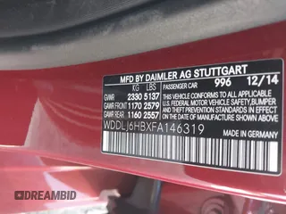 2015 Mercedes-Benz CLS-Class CLS 400 with VIN WDDLJ6HBXFA146319, listed as a IAAI auction lot 40631751 with 41,206 mi miles. Bid and sale history available at carsss.com. Image 9.