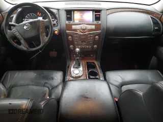 2017 Nissan Armada SL with VIN JN8AY2NDXH9009174, listed as a Copart auction lot 85371204 with 108,094 mi miles and Salvage Title. Bid and sale history available at carsss.com. Image 8.