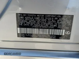 2024 Lexus LS with VIN JTHD51GF5R5012520, listed as a Copart auction lot 49307425 with 1,728 mi miles and Salvage Title. Bid and sale history available at carsss.com. Image 15.