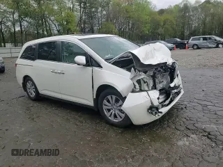 2017 Honda Odyssey EX-L with VIN 5FNRL5H66HB005558, listed as a Copart auction lot 51144495 with 26,128 mi miles and Salvage Title. Bid and sale history available at DreamBid. Image 14.