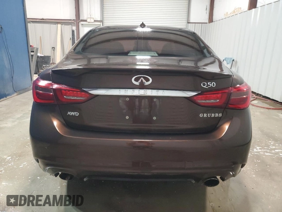 2018 Infiniti Q50 2.0t LUXE with VIN JN1CV7AR2JM490006, listed as a Copart auction lot 47308215 with 151,159 mi miles and Clean Title. Bid and sale history available at carsss.com. Image 6.