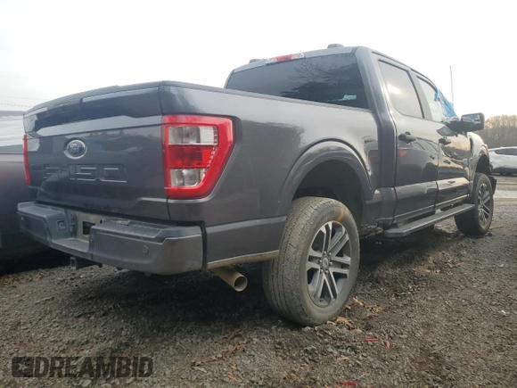 2022 Ford F-150 XL with VIN 1FTFW1E58NFB96650, listed as a Copart auction lot 45778235 with 52,479 mi miles and Salvage Title. Bid and sale history available at carsss.com. Image 3.