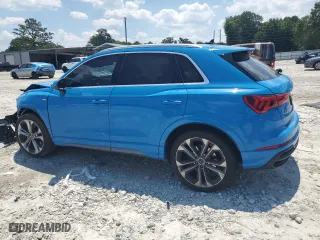 2020 Audi Q3 S line Premium Plus with VIN WA1EECF36L1004153, listed as a Copart auction lot 60377034 with 100,207 mi miles and Salvage Title. Bid and sale history available at carsss.com. Image 2.