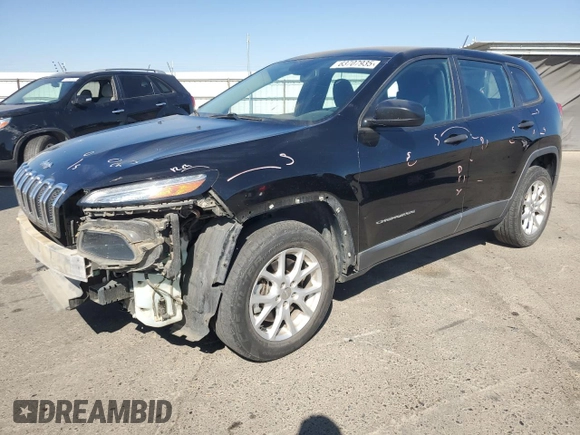 2017 Jeep Cherokee Sport z VIN 1C4PJMAB4HD230664, wystawiony jako Copart lot #63707935 z przebiegiem 94 957 mil mil oraz Szkoda całkowita • Salvage title. Historia ofert i sprzedaży dostępna na DreamBid. Obrazek 1.