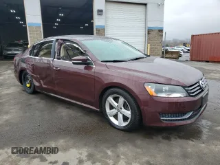 2013 Volkswagen Passat SE w/Sunroof with VIN 1VWBP7A31DC057251, listed as a Copart auction lot 51686445 with 107,792 mi miles and Salvage Title. Bid and sale history available at carsss.com. Image 4.