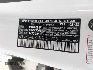 2022 Mercedes-Benz S-Class S 500 with VIN W1K6G6DB4NA125708, listed as a IAAI auction lot 41596381 with 81,102 mi miles. Bid and sale history available at carsss.com. Image 9.