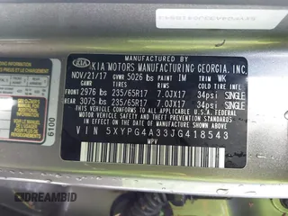 2018 Kia Sorento L with VIN 5XYPG4A33JG418543, listed as a IAAI auction lot 41745875 with 1 mi miles. Bid and sale history available at carsss.com. Image 9.