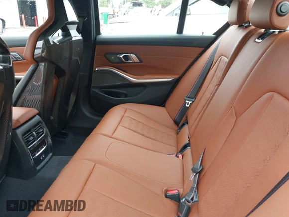 2025 BMW M3 Competition xDrive with VIN WBS33HJ01SFV12263, listed as a IAAI auction lot 42571639 with 187 mi miles and . Bid and sale history available at DreamBid. Image 8.