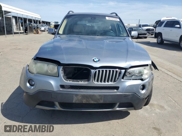 2008 BMW X3 3.0si with VIN WBXPC93458WJ13124, listed as a Copart auction lot 52737205 with 170,634 mi miles and Salvage Title. Bid and sale history available at carsss.com. Image 5.