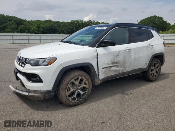 2025 Jeep Compass Limited with VIN 3C4NJDCN9ST580629, listed as a Copart auction lot 63577135 with 3,682 mi miles and Clean title. Bid and sale history available at DreamBid. Image 1.