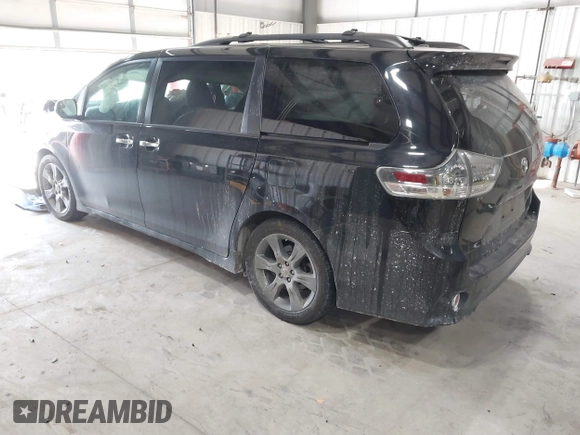 2015 Toyota Sienna SE with VIN 5TDXK3DC0FS628368, listed as a IAAI auction lot 41607944 with 176,723 mi miles and . Bid and sale history available at DreamBid. Image 3.