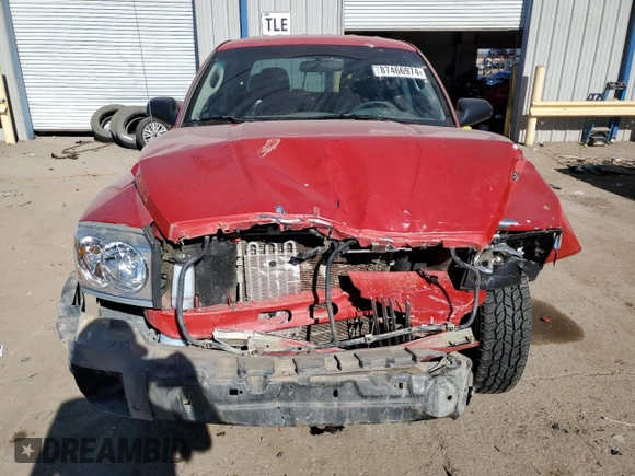 2006 Dodge Dakota SLT with VIN 1D7HW48N76S715000, listed as a Copart auction lot 87466974 with 155,484 mi miles and Salvage Title. Bid and sale history available at DreamBid. Image 5.