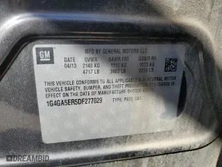 2013 Buick LaCrosse with VIN 1G4GA5ER5DF277029, listed as a Copart auction lot 51977405 with 106,920 mi miles and Clean Title. Bid and sale history available at carsss.com. Image 13.