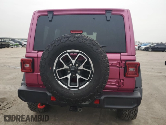 2024 Jeep Wrangler Rubicon with VIN 1C4PJXFG9RW346079, listed as a Copart auction lot 44136565 with 2,447 mi miles and Salvage Title. Bid and sale history available at DreamBid. Image 6.