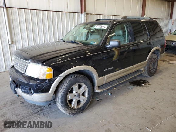 2005 Ford Explorer Eddie Bauer with VIN 1FMDU74W45UA32717, listed as a Copart auction lot 75333914 with 155,526 mi miles and Salvage title. Bid and sale history available at DreamBid. Image 1.