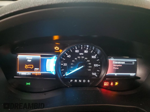 2018 Ford Explorer XLT with VIN 1FM5K8D8XJGA75162, listed as a Copart auction lot 58842785 with 118,892 mi miles and Salvage title. Bid and sale history available at DreamBid. Image 9.