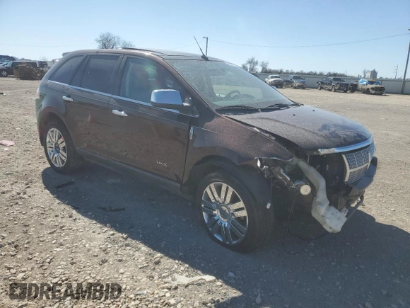 2010 Lincoln MKX with VIN 2LMDJ8JC4ABJ16887, listed as a Copart auction lot 46526765 with 166,533 mi miles and Salvage Title. Bid and sale history available at DreamBid. Image 4.