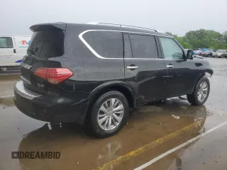 2017 Infiniti QX80 with VIN JN8AZ2NF7H9642908, listed as a Copart auction lot 60019395 with 154,923 mi miles and Salvage title. Bid and sale history available at DreamBid. Image 3.