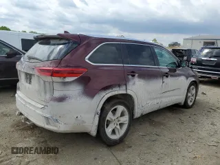 2017 Toyota Highlander Limited with VIN 5TDDZRFH0HS405454, listed as a Copart auction lot 58014445 with 107,647 mi miles and Clean title. Bid and sale history available at DreamBid. Image 3.